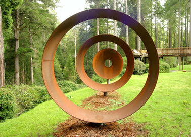 Ein guter Preis. Laser geschnittene rostige Stahlskulptur Corten im Freien für Garten-Dekorations-Kreis-Form Online