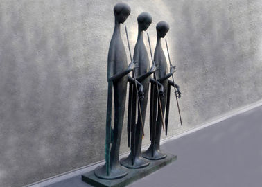 Ein guter Preis. Musik-Stadt-Zusammenfassungs-Zahl Bronzeskulptur-drei Leute im Freien für Museum Online
