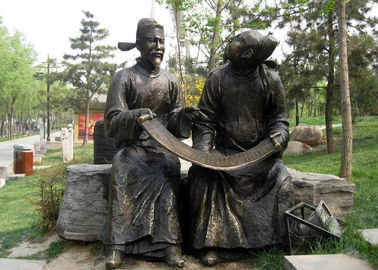 Ein guter Preis. Chinesisches lebensgroßes altes Dichter-Bronze-Garten-Skulpturen Soem-/ODM-Willkommen 150cm Online