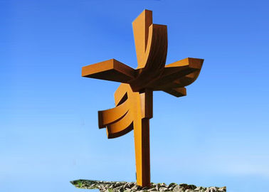 Ein guter Preis. Stahlgarten-Skulptur Querform Corten für Landschaftsrostiges Oxid-Vollenden Online