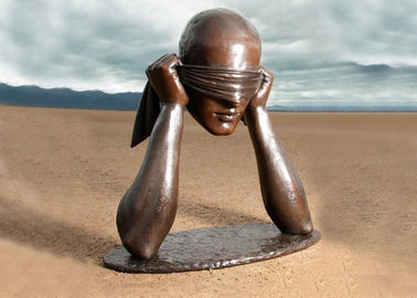 Ein guter Preis. Arbeits-Bronze-Statuen-Mann-Kopf-Form-mit verbundenen Augen Antikorrosion der zeitgenössischen Kunst Online
