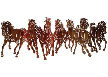 Ein guter Preis. Moderner Art-Metallpferdewand-Dekor, laufende Pferdemetallwand-Kunst Online