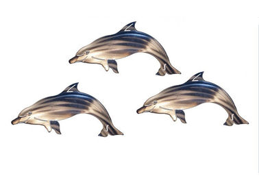 Ein guter Preis. Kundenspezifischer begeisterter Metalldelphin-Wandbehang, Delphin-Wand gestaltet Edelstahl Online