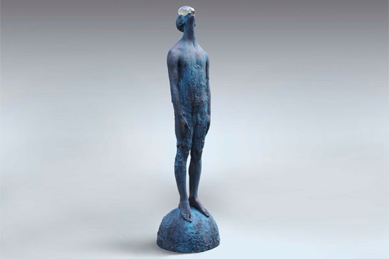Ein guter Preis. 190cm Größe Lebensgröße Mann Gießen Bronze Skulptur Glas Regen Design Online