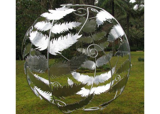 Ein guter Preis. Maßgeschneiderte Größe Moderner Kunstgarten Kugel Edelstahl Blattkugel Skulptur Online