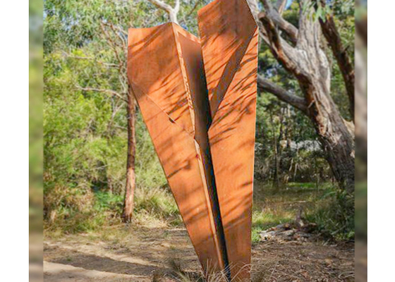 Maßgeschneiderte Größe Rost Metall Kunst Garten Corten Stahl Origami Falten Flugzeug Skulptur