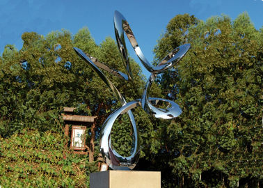 Ein guter Preis. Moderne Landschaftspolieredelstahl-Skulptur, abstrakte Garten-Skulptur Online