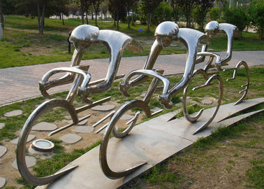 Ein guter Preis. Metallabstrakter Radfahrer-Skulptur-Edelstahl für Garten-Dekoration Online