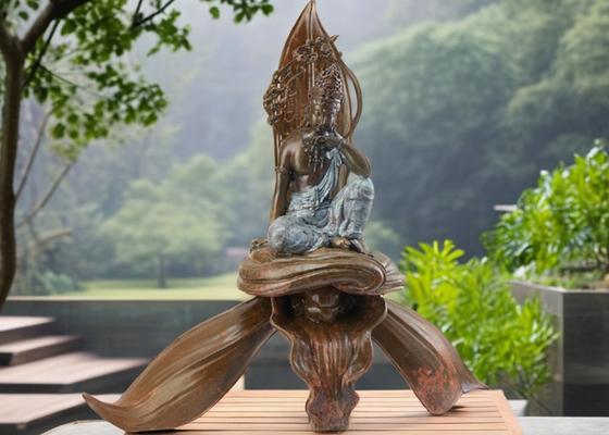 Ein guter Preis. Antike Messing Buddha Statue Sammler Sitzende Kupfer Buddha Skulptur Metall Kunstwerk Bronze Gießerei Online