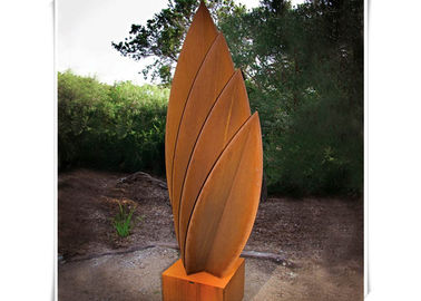 Ein guter Preis. Zeitgenössische schweißende Stahlskulptur Corten verlässt geformte Stahlkunst-Skulpturen Online