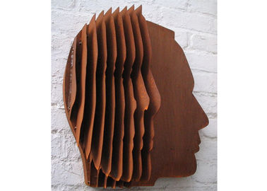Ein guter Preis. GESICHTS-Skulptur-Wand-Dekoration abstrakte rostige Farbe-Corten Stahl Online