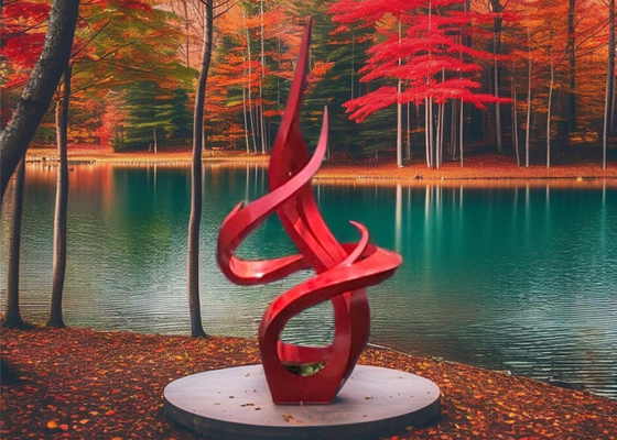 Ein guter Preis. Moderne Outdoor-Flammenskulptur aus Edelstahl Online