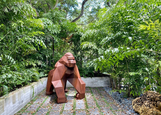 Ein guter Preis. Gartendekoration Große Corten Stahl Geometrie Affe Skulptur Online