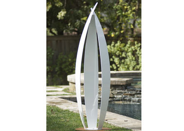 Ein guter Preis. Garten-Kunst-Dekorations-modernes Edelstahl-Skulptur-Weiß gemaltes Ende Online