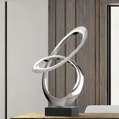 Ein guter Preis. Zeitgenössischer Spiegel Polierter Edelstahl Abstrakte Skulptur Modernes Metallhandwerk Kunst Online