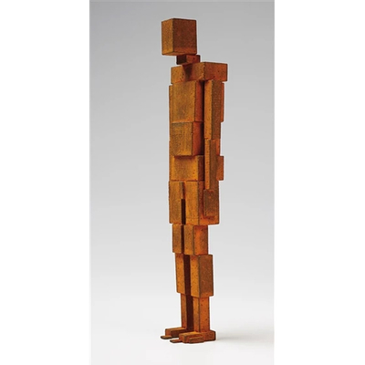 Ein guter Preis. Industrielle Roststahl-Menschensilhouette Skulptur Geometrische Außenkunst Statue Für Landschafts- / Architekturprojekte Online