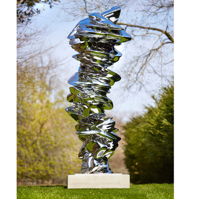 Outdoor-Metallkunst Edelstahl Moderne abstrakte Skulptur