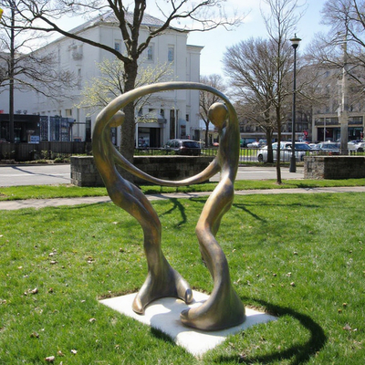 Benutzerdefinierte Lebensgröße Metallguss Tanzende Meerjungfrau Bronze Garten Kunst Skulptur Statue
