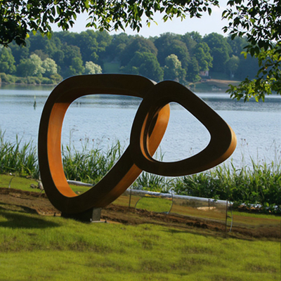 Zeitlose Schönheit Rostfarbiger Garten im Freien Metallkunst Corten Stahlskulptur