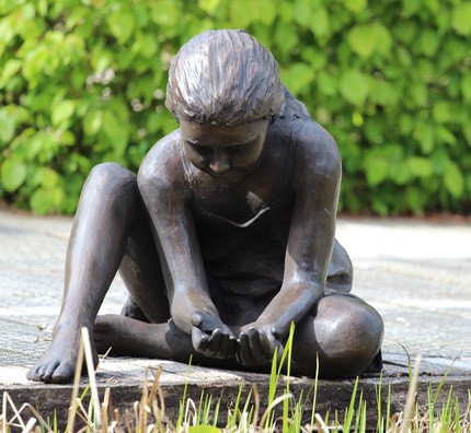 Moderne Gartenmetall Bronze Bildhauerei Öffentliche Kunst Dekoration