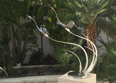 Metallvogel-Zusammenfassungs-Yard-Skulpturen/Metallwellen-Skulptur für Innendekoration