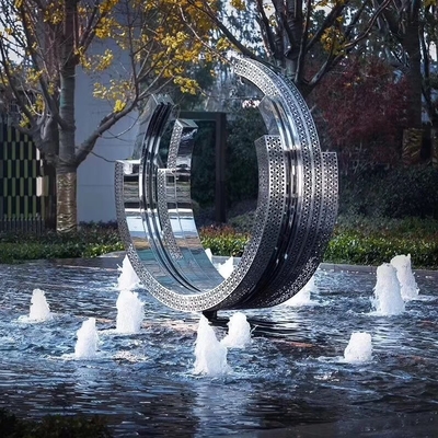 Ein guter Preis. Große Metall-Edelstahl-Prunkwinden-Wasserfontänen-Skulptur Online