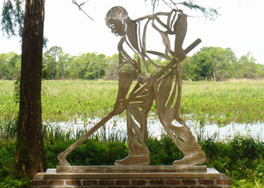 Edelstahl-Metallskulptur im Freien, Metallzahl Skulptur für allgemeine Dekoration