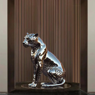Ein guter Preis. China Skulpturenfabrik Hoteldekoration Edelstahl Gepard Tierskulptur Online