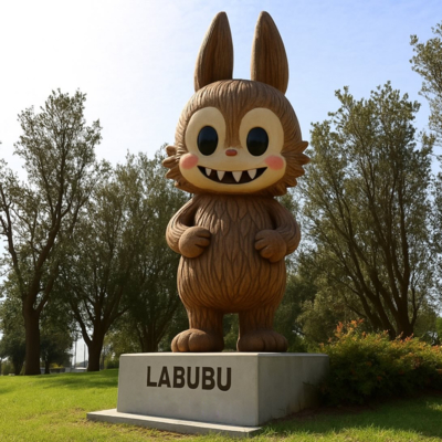 Ein guter Preis. Garden Decoration Toy Art Fiberglass Labubu Sculpture Online