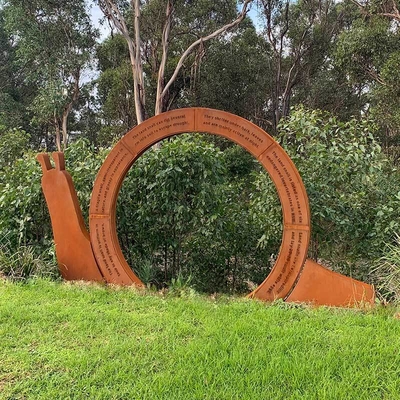 Ein guter Preis. Factory Weathering Steel Sculpture in Snail Form Landscape Metal Corten Steel Sculpture for Garden Decoration Online