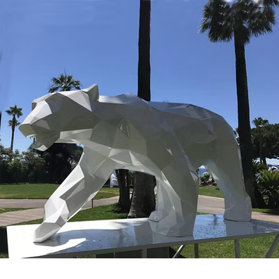 Ein guter Preis. Leuchtende weiße Bärenskulptur - Premium Glasfaser Outdoor-Kunststatue Online