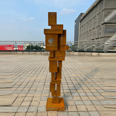Ein guter Preis. 100cm Height Outdoor Garden Corten Steel Figure Geometrical Art Sculpture Online