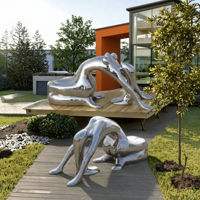 Ein guter Preis. Spiegel Edelstahl Lady Kunst Skulptur Abstrakt Figürlich Outdoor Indoor Dekoration Online