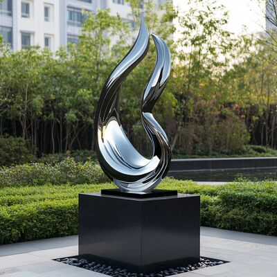 Ein guter Preis. Custom Garden Sculpture Contemporary Flowing Abstract Stainless Steel Sculpture Online