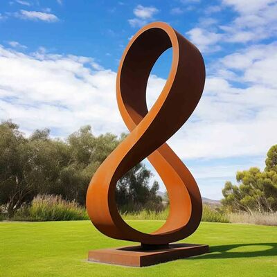 Ein guter Preis. Moderne abstrakte Skulptur: Die unendliche Form in Corten Stahl Online