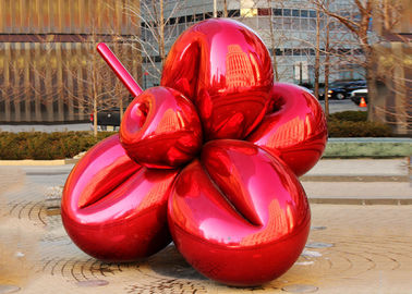 Große Länge der Metallpiazza-Dekoration gemalte Metallskulptur-Titanbeschichtungs-300cm