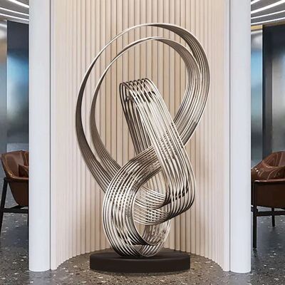 Ein guter Preis. Abstrakte Metallfußbodenskulptur Modernes Kunstwerk aus Edelstahl Online