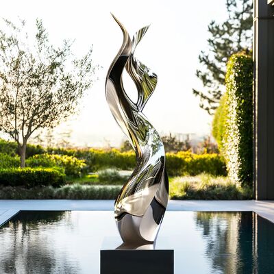 Ein guter Preis. China Benutzerdefinierte Outdoor Moderne Edelstahl Spiegel-Finish Skulptur Online