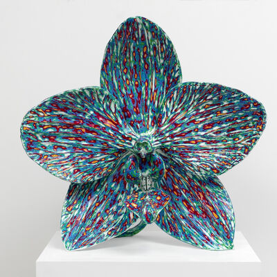 3D-Außen-Rostfreier Stahl Volkskunst Blumenmalerei Skulptur