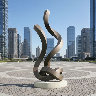 Ein guter Preis. Eine handgefertigte Edelstahlschleife, die Bewegung in Metall einfängt Online