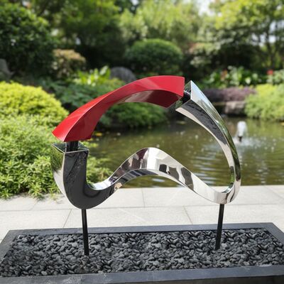 Ein guter Preis. Custom Abstrakte Metallkunst Edelstahlskulptur für modernen Garten und Landschaft Online