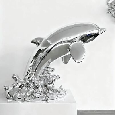 Ein guter Preis. Moderne Kunst Delfin Dekorative Metall Edelstahl Skulptur Große Statue Online