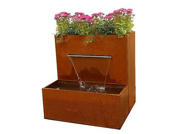Ein guter Preis. Stahlwasser-Eigenschaft Wasserfall-Kraut-Pflanzer Corten für äußeren Garten-Dekor Online