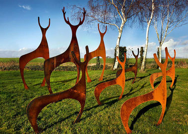 Ein guter Preis. Kundenspezifische Mainstream-Skulptur-Garten-Dekorations-Rotwild-Skulptur gemacht von Corten-Stahl Online