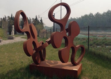 Zeitgenössische Stahlskulptur-rostige Metallgarten-Verzierung Entwurfs-Kunst Corten