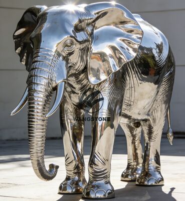 Ein guter Preis. Tier-Elefanten-Dekorationsskulptur Metall-Edelstahl-Skulptur Außengroße Statue Online