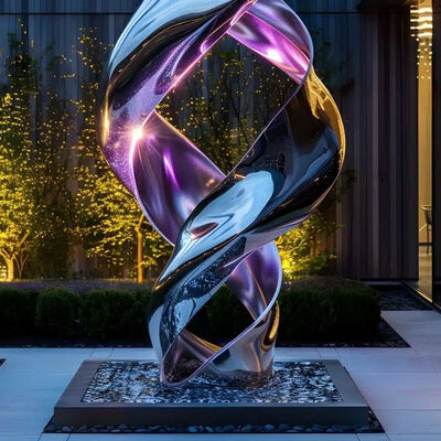 Ein guter Preis. Gartendekoration Edelstahl polierte Skulptur mit Licht Online