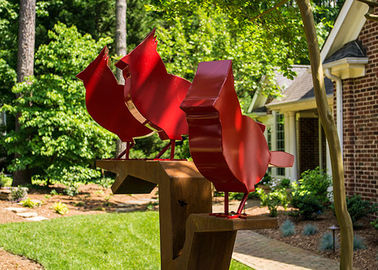 Ein guter Preis. Kundenspezifische Farbnette gemalte Edelstahl-Metallvogel-Skulptur für Yard im Freien Online