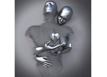 Ein guter Preis. Skulptur-zeitgenössischer Wand-Kunst-Entwurf der Edelstahl-bildliche Liebes-SS Online