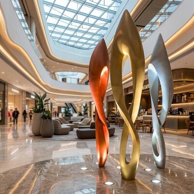 Ein guter Preis. Große, maßgeschneiderte, zeitgenössische, abstrakte Hotelskulptur aus Fiberglas für den Innen- und Außenbereich, direkt ab Werk, moderne Kunststatue für Landschaftsdekoration Online